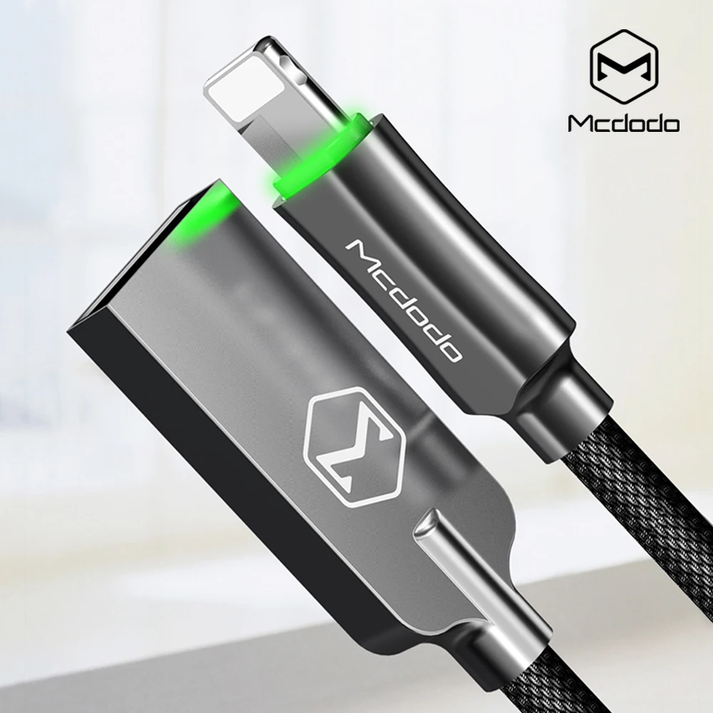 USB кабель Mcdodo для iPhone X 8 7 6 Plus автоматическое отключение шнур быстрой зарядки 6s 5s SE