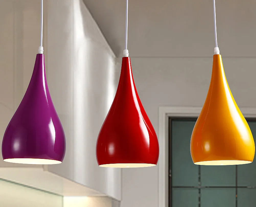 

Modern LED Pendant Lamps Iron Metal Light Fixtures Living Bedroom Aluminum Pendant Light