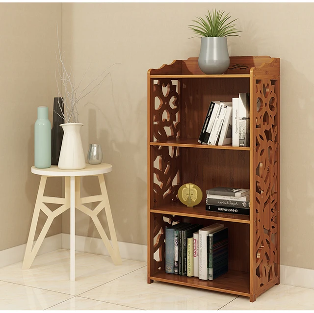 Bookcase Nordic Japanese Simple Bamboo Bookshelf Small Bookcase Racks