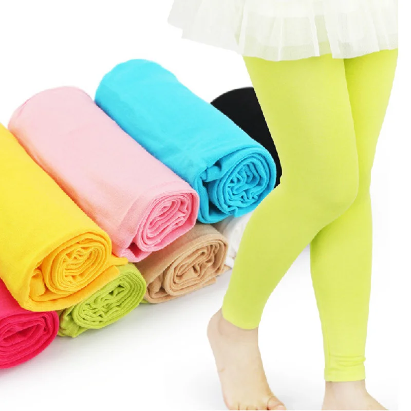 

Kids Spring Autumn Modal Candy Color Leggings Girls Leggings