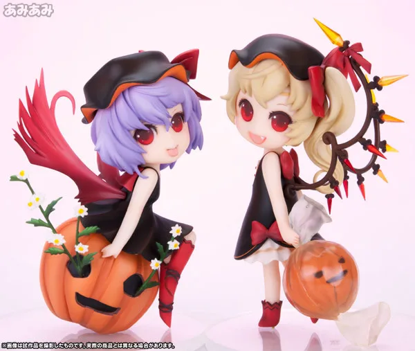 

NEW hot 12cm 2pcs/set TouHou Project Remilia Scarlet Flandre Scarlet action figure toys collection Christmas gift doll