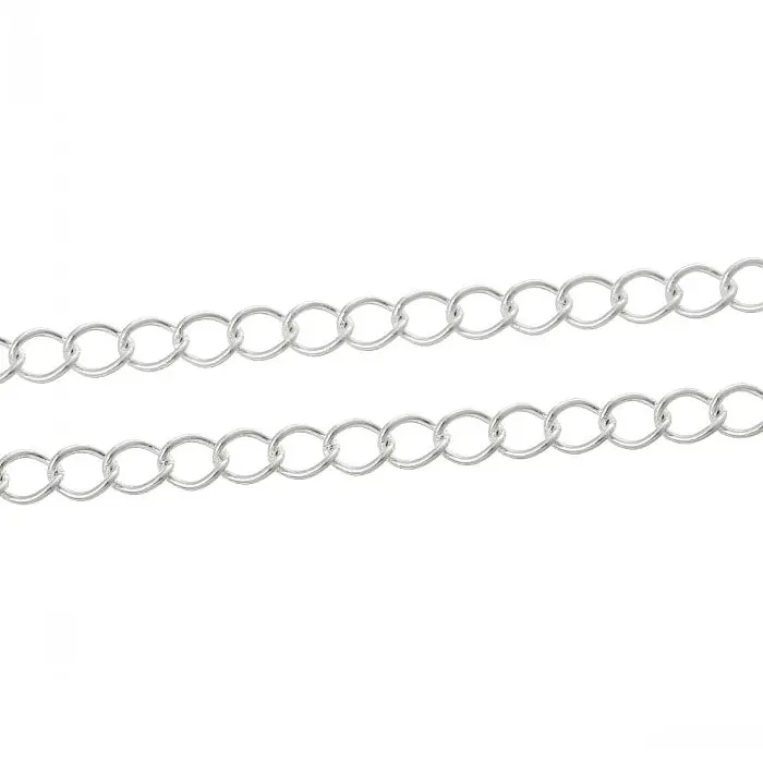 

DoreenBeads звенья цепи фурнитура серебряный цвет 6 мм x 5 мм, 10 м
