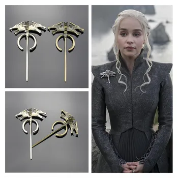 

A Song of Ice and Fire Game Of Thrones Daenerys Targaryen Dragon Mother Women Men Cosplay Badge Dragon Metal Brooch Pin New