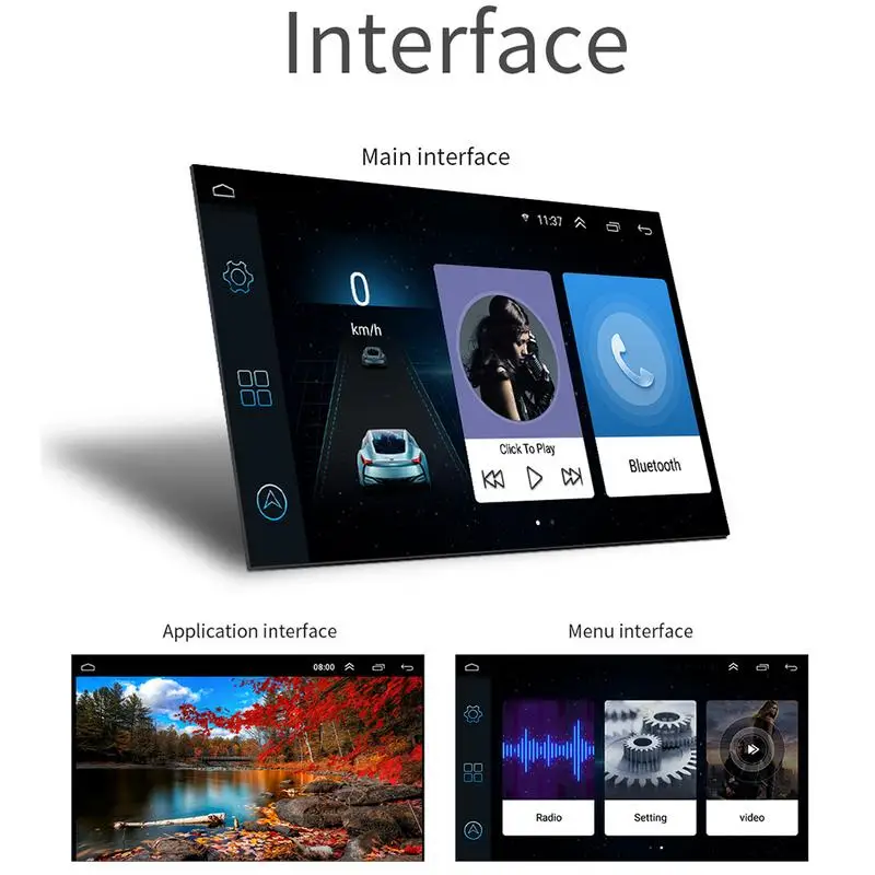 Android 8.1 System Memory Touch Screen Button 2 DIN 7 Inch HD Car Bluetooth MP5 Player Car Dual Ingot Universal GPS Navigation