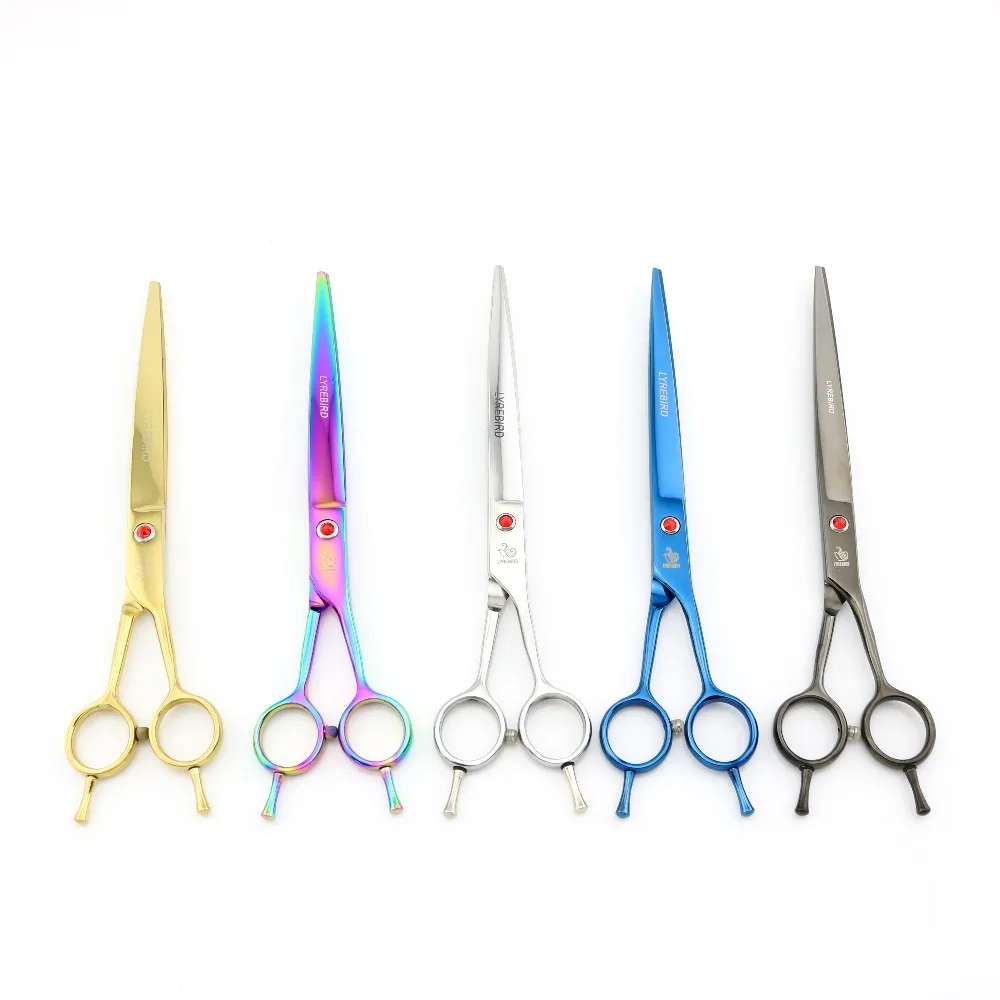 Pet Dog Grooming Scissors 8 INCH Left hand and Right hand Black Rainbow