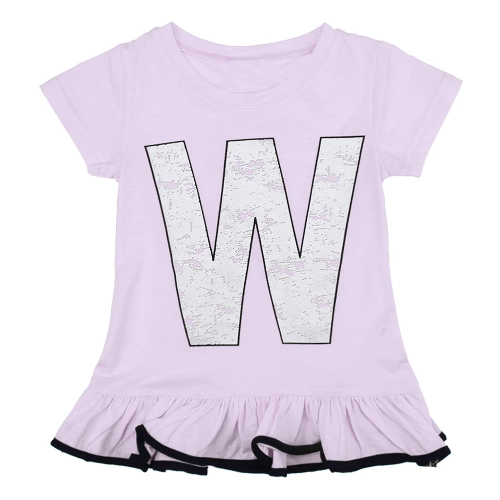 Baby Girls T shirt Kids Children Short Sleeve Letter Printing Summer T