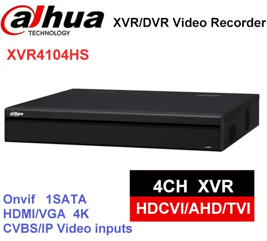 

Dahua XVR video recorder XVR4104HS 4ch 1080P Support HDCVI/ AHD/TVI/CVBS/IP Camera