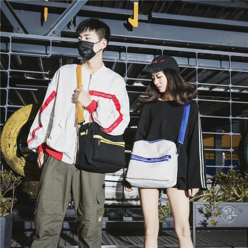 Menghuo CANVAS TOTE HANDBAG Women Messenger Bags Women's Multifunctional Travel Shoulder Crossbody Bag Letters Messenger BolsosWNPM7467