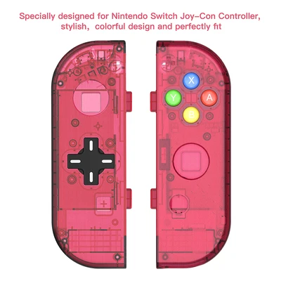 Чехол для корпуса для nintendo Switch контроллер NS Joy-Con прозрачная запасная часть DIY пользовательский чехол s для nintendo Switch - Цвет: Transparent Red