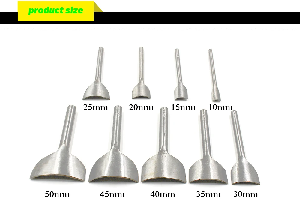 Продукт 1/4, мелкий круглый пробойник, сделай сам, инструменты для резьбы по коже, угловой пробойник, резка и аксессуары для пробивания отверстий(10-50) мм, 9 размеров