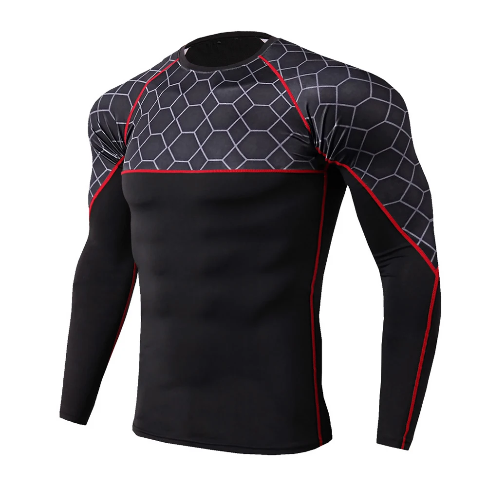 

MASCUBE 2019 New Compression Sport Shirt Men Long Sleeve Fitness Top Sportswear Gym Training t Shirt Bodybuilding Running Shirt