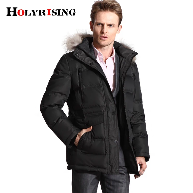 down jacket men 90%white duck down warm winter jacket men