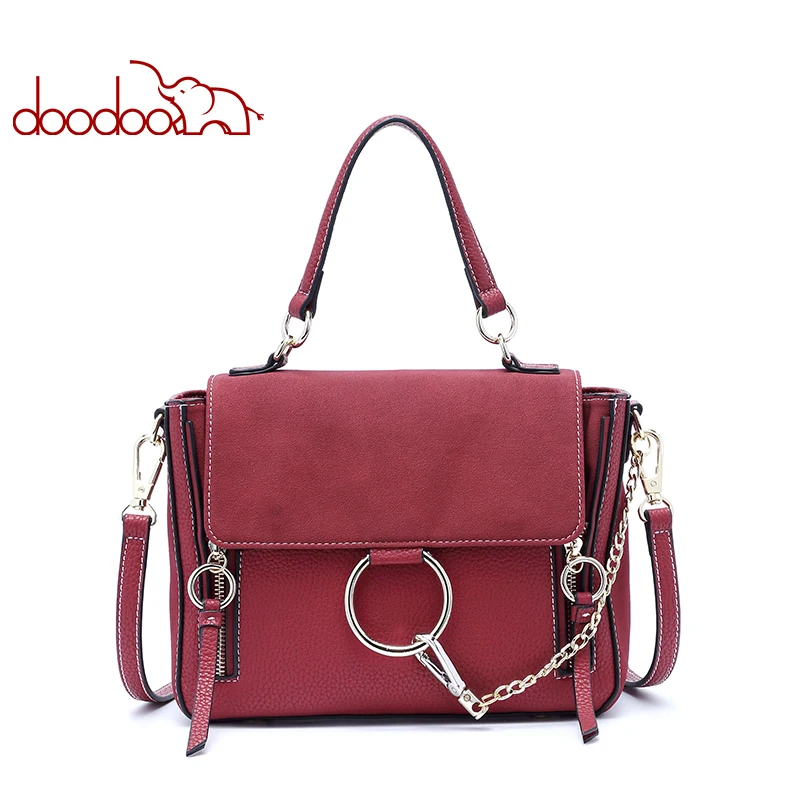 

DOODOO Women Bag PU Leather Wings Package Women Messenger Bags Crossbody Designer Chain Strap Ladies Shoulder Bag Bolsa Feminina