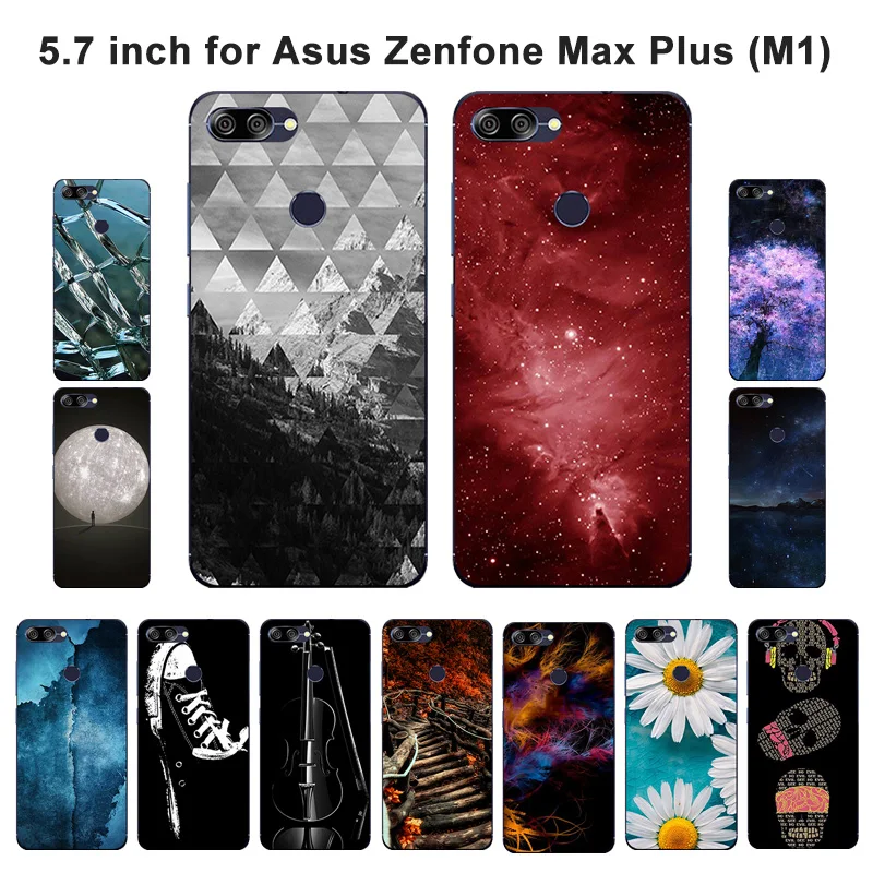 

For Asus Zenfone Max Plus M1 Case Silicon Scape Painted Soft Back Phone Cover For Asus Zenfone Max Plus M1 ZB570TL X018D