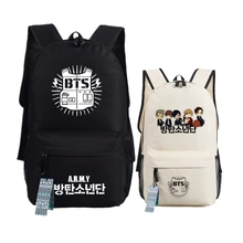 Nueva bts bangtan niños impresión mochila escolar mochilas de lona de las alas para adolescentes laptop back pack mochila feminina
