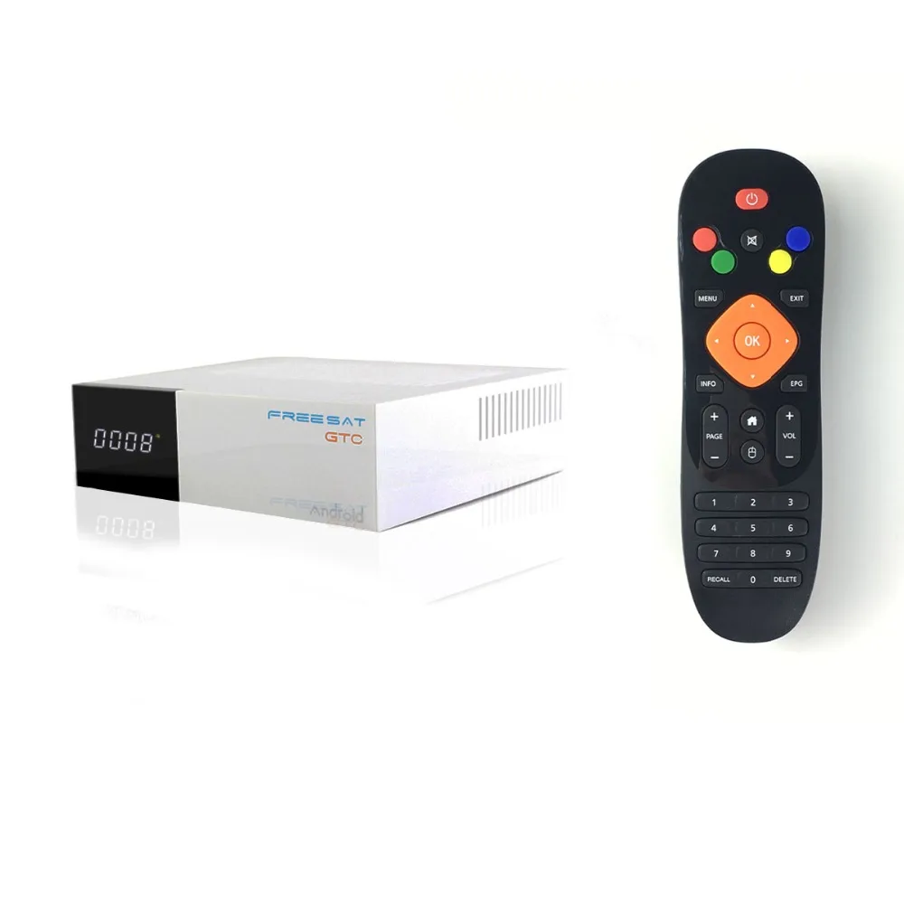 

Freesat GTC Android 6.0 Amlogic S905D 2GBRAM +16GBROM Built-in Wifi 2.4G+BT4.0 XBM Addons pre-installed TV BOX+DVB-S/S2