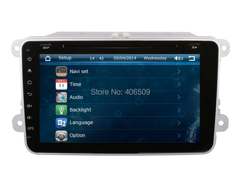 Perfect 8" Head Unit Car DVD Player for Volkswagen Passat Golf Polo Jetta EOS Caddy w/ GPS Navigation Radio BT TV USB SD AUX MP3 Video 5