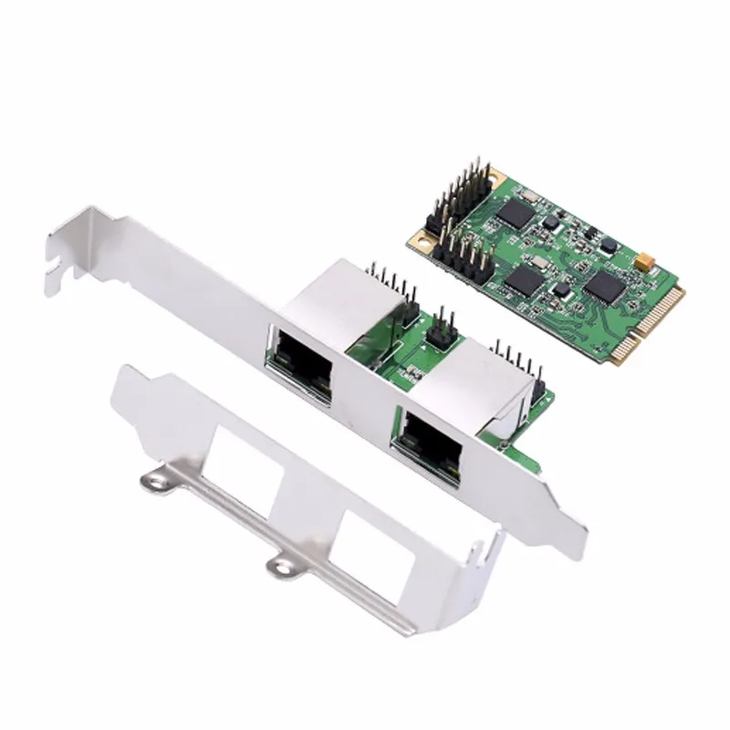 Мини PCI-Express Dual Gigabit Ethernet контроллер карты 10/100/BASE-T 1000 Ethernet LAN controlle