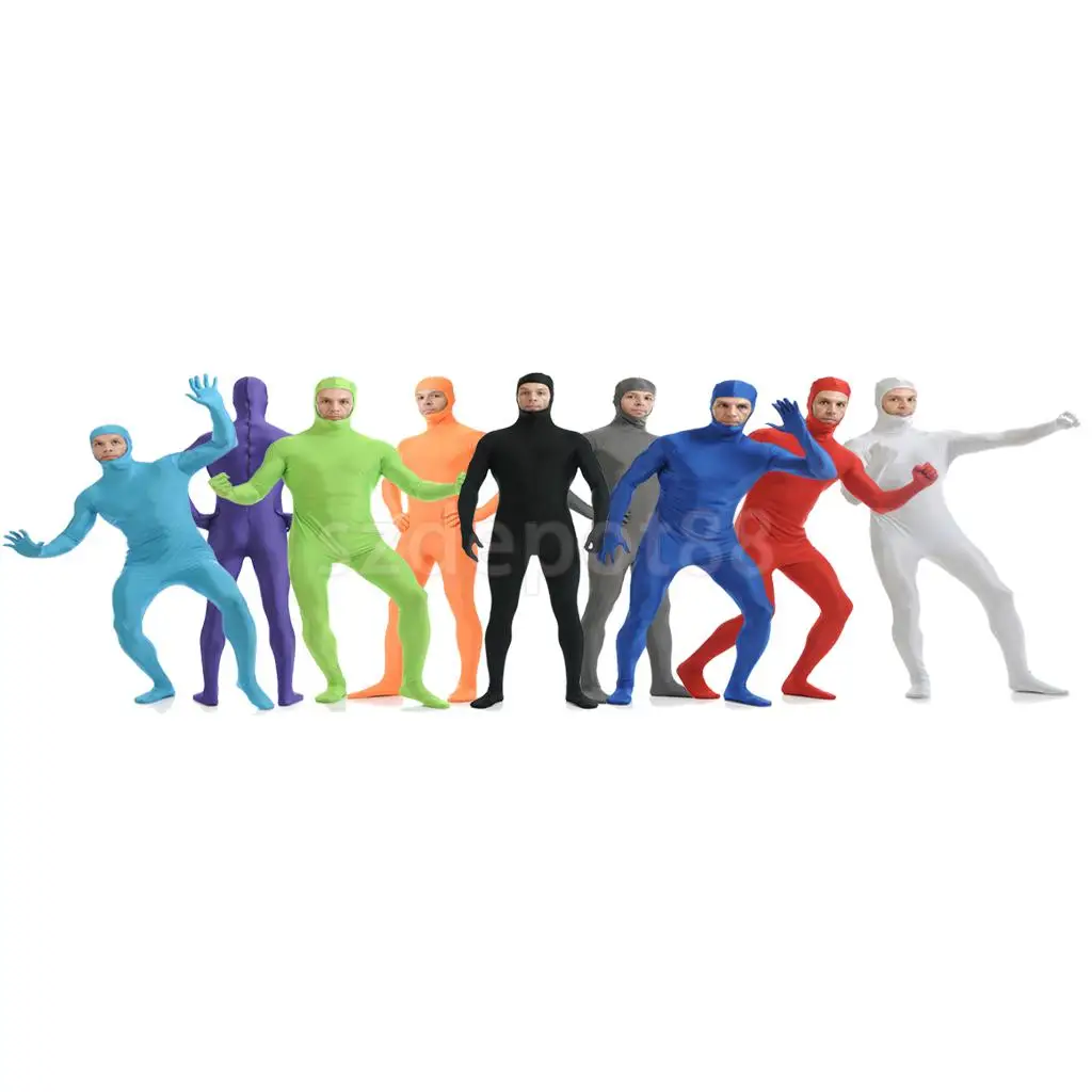 Najtaniej Otwórz twarz body elastan mężczyźni kobiety Catsuit dopasowane impreza z okazji halloween Zentai kostium kostium S XXL