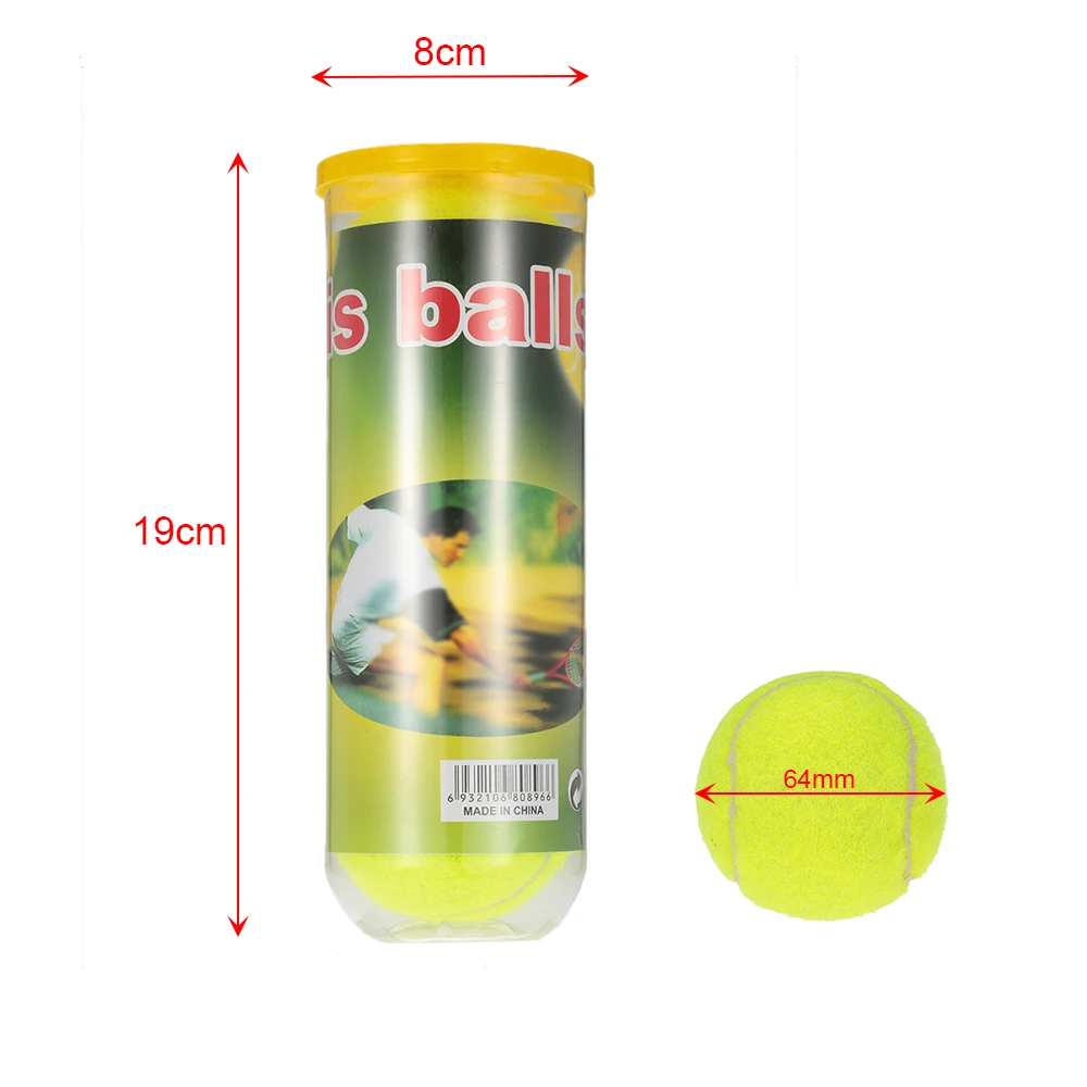 3PCS/Can Outdoor Sports Tennis Training Balls Tennis Training Ball Practice High Resilience Training Durable Tennis Balls