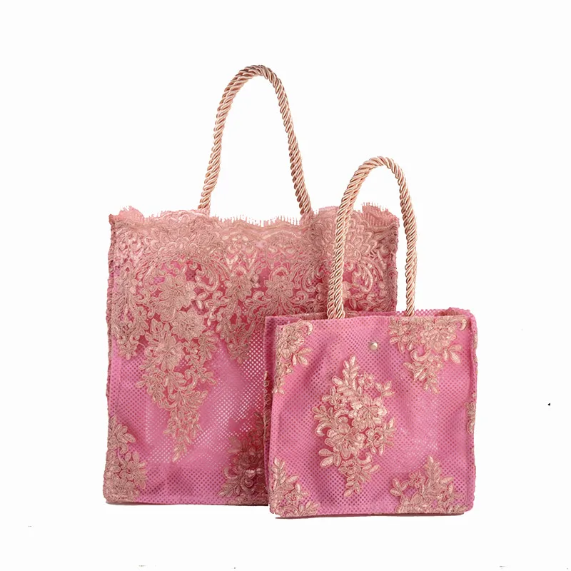 Дизайнерская Маленькая кружевная сумка с цветочным принтом для свадебной вечеринки, 2 размера, 4 цвета, женская сумка-тоут с цветочным принтом, высокое качество, роскошные винтажные женские сумки