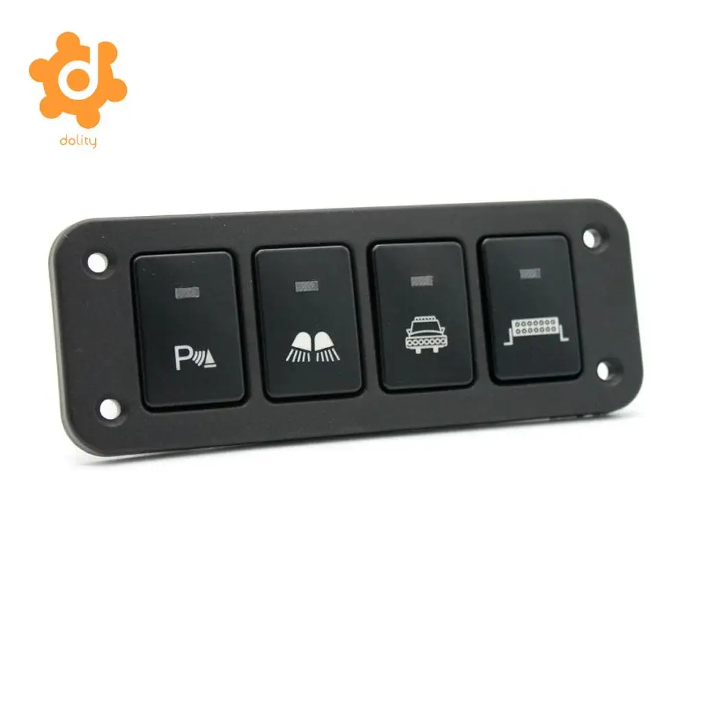 dolity Light Bar+Headlight+Low Beam+Parking Light 4 Gang Switch Panel for Toyota