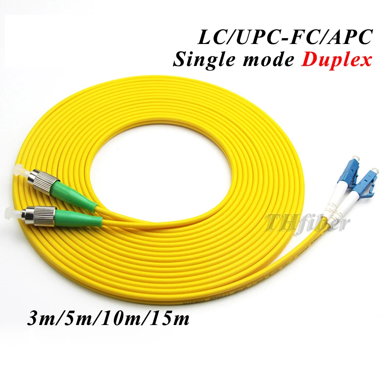 3 M LC to SC Fiber Optic Patch Cord Jumper Cable Single Mode Duplex 9//125 2.0mm