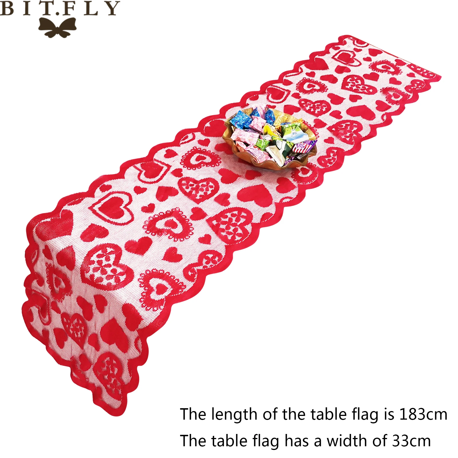 Valentines Day Red Heart Doilies Table Decoration pack of 12