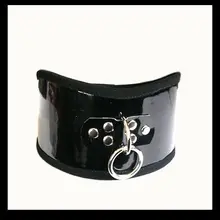 Leather sex Collar Fetish Collar Sub chastity Leather Neck slave Collar for Men or Woman M084