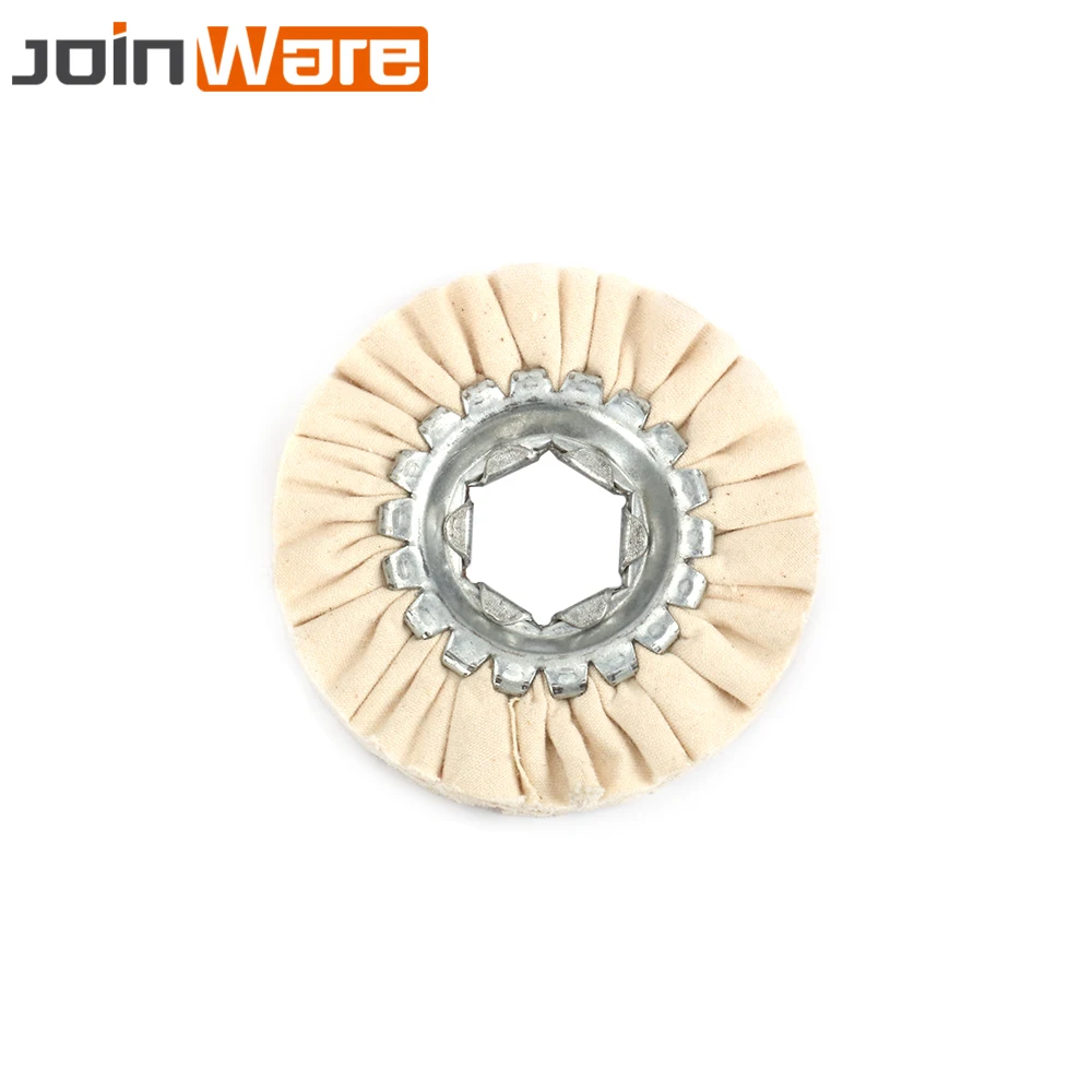 2Pcs 70mm Cotton Airway Buffing Wheel Polishing Pad Cloth Wheel Disc