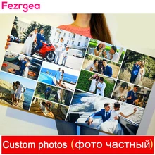 Fezrgea DIY фото на заказ 5D алмазная картина Полная площадь вышивки крестом Алмазная вышивка свадебный Декор Рождественский Декор для дома