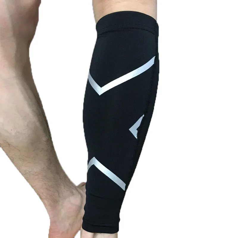 1 пара Баскетбол Футбол ног щитки Футбол защитный теленок рукава Велоспорт Фитнес Calcetines сжатием Бег