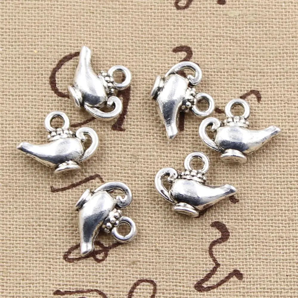 

8pcs Charms Aladdin Magic Lamp Genie 15x12mm Antique Making Pendant fit,Vintage Tibetan Silver color,DIY Handmade Jewelry