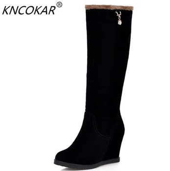 

KNCOKAR Fashionable and popular water drill cotton boots with raised suede upper women's boots