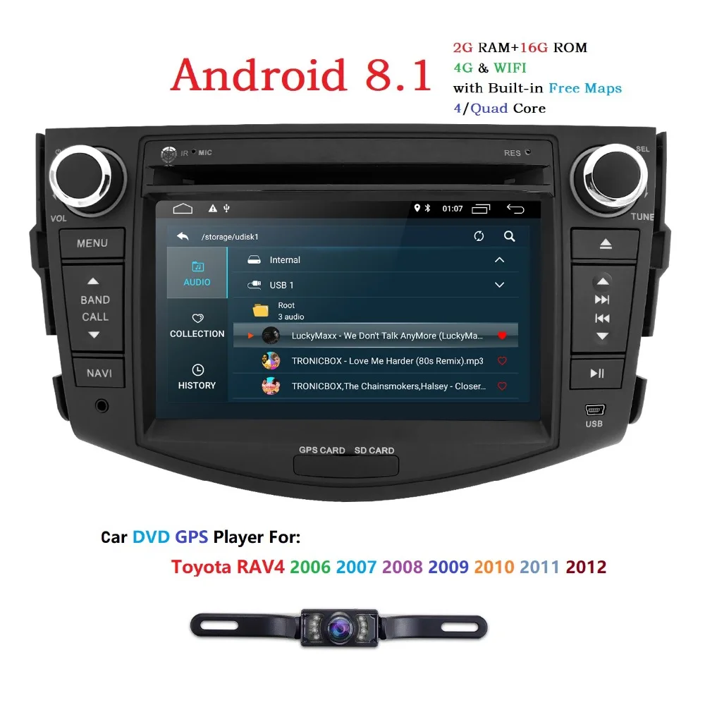 Top Autoradio 2 din Android 8.1 Car DVD Player For Toyota RAV 4 RAV4 2006 2007 2008 2009 2010 2011 2012 Head unit Stereo 4G Wifi SWC 1