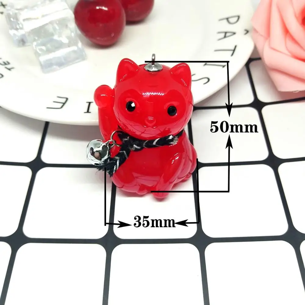 

DIY 2019 The latest fashion most popular wave kitten shape resin string key bag pendant various animal toy pendant accessories