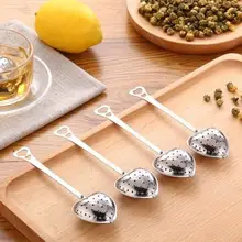 DHL 200 шт/лотот любовь сердце форма стиль из нержавеющей стали ложка для заваривания чая Ложка-ситечко SN1259