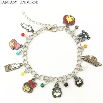 

FANTASY UNIVERSE 20pc a lot Tonari no Totoro Kiki delivery service Spirited Away Miyazaki Hayao charm bracelet DKSDKEKD01