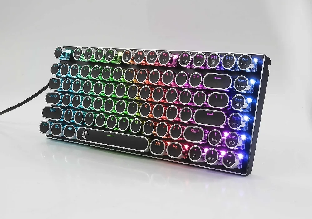 Механическая клавиатура в стиле стимпанк компактный дизайн без клавиш RGB игровая