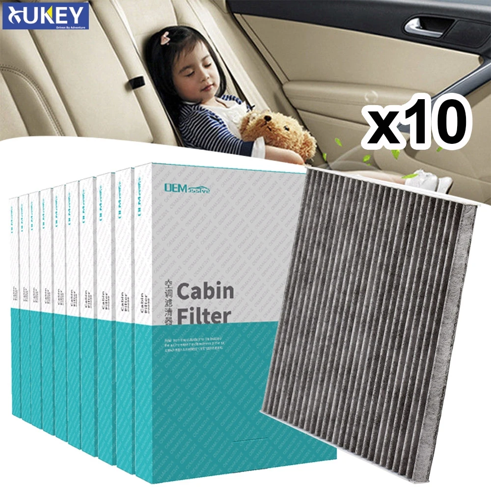 

10PC Car Activated Carbon Cabin Air Conditioning Filter 97133-3SAA0 For Hyundai Santa Fe 3 Sonata 6 Kia K5 2012 2013 2014 2015