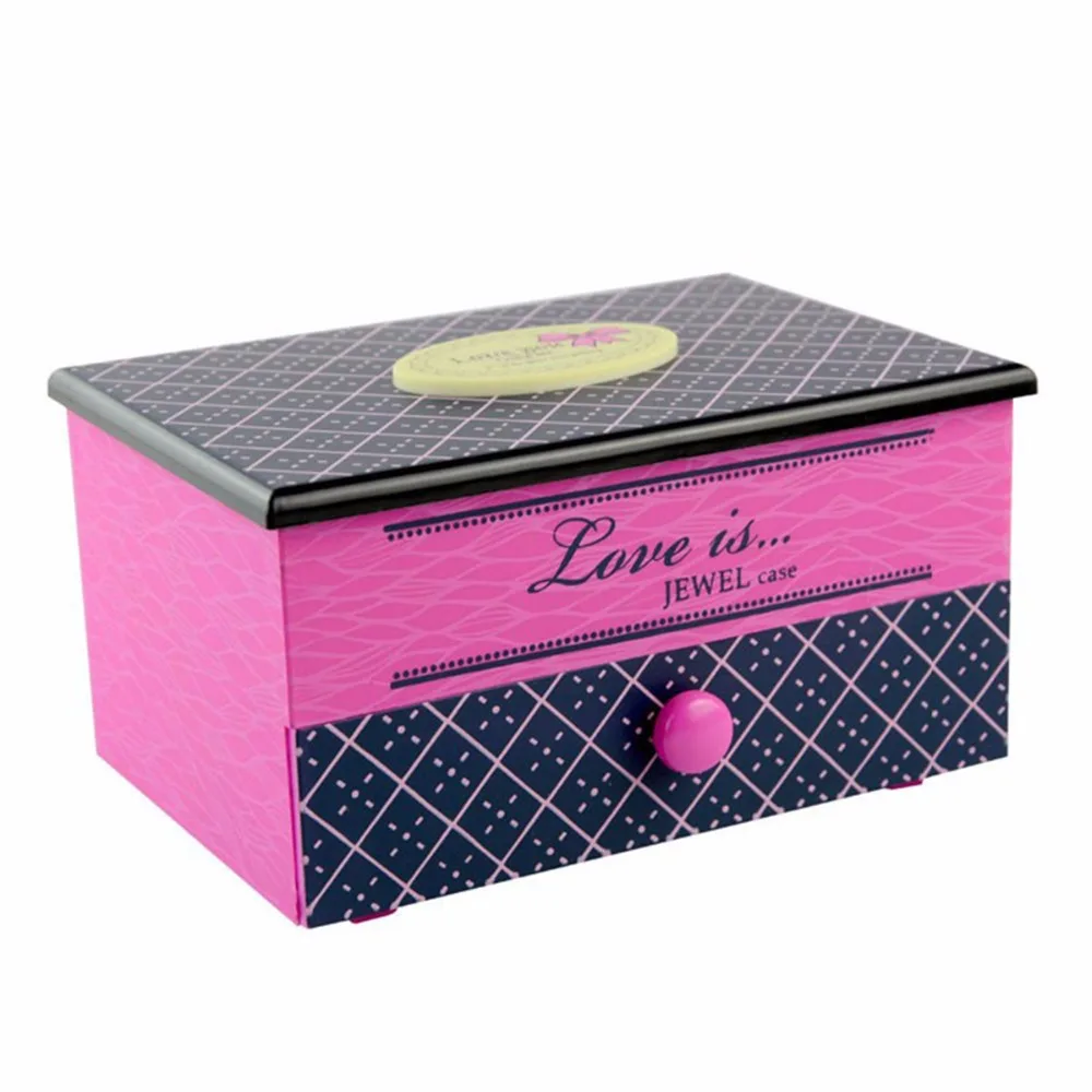 Cajas de joyería Musical de chicas de amor caja de música de carrusel de manivela de bailarina para novia y novio regalos de cumpleaños de boda