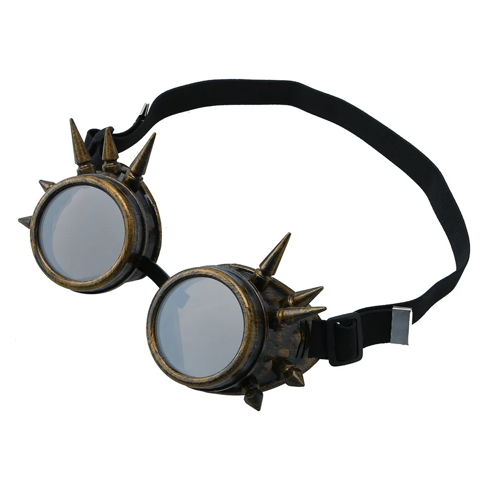 Очки новые модные сварочные очки Готический стимпанк Готический Косплей античные шипы винтажные очки панк заклепки# F - Цвет: D