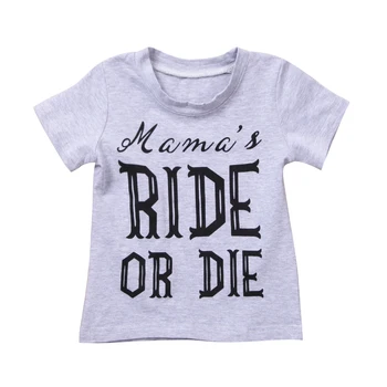 

Emmababy Infant Toddler Baby Girl Summer Letter Print O Neck Short Sleeve T-shirts Tops Blouse Casual Clothes 1-6Y