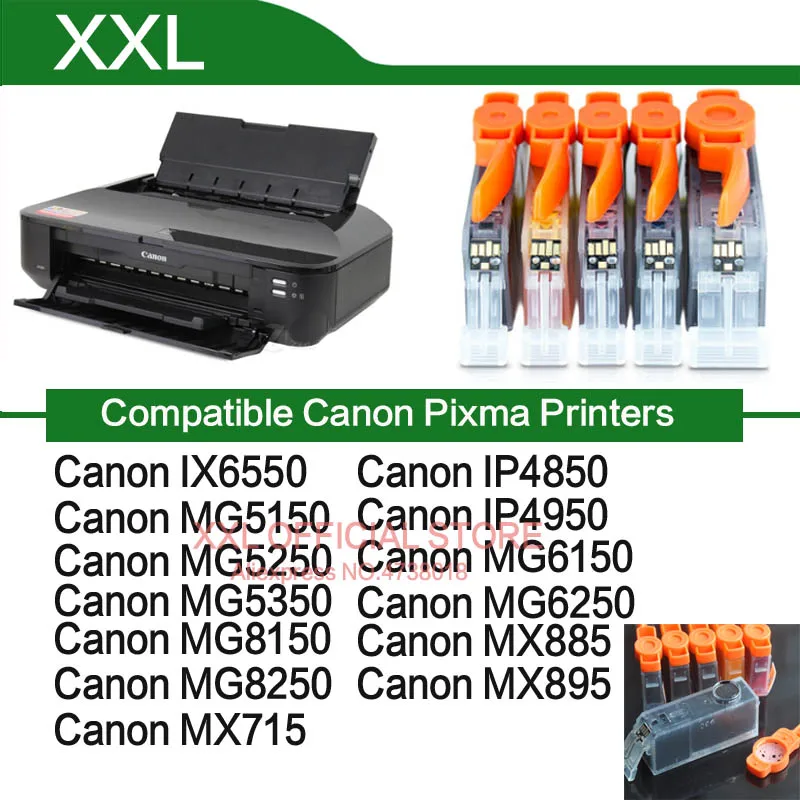 Чернильный картридж для Canon MG5250 MG5350 чернильный PIXMA MG 5250 5350 чернила принтера