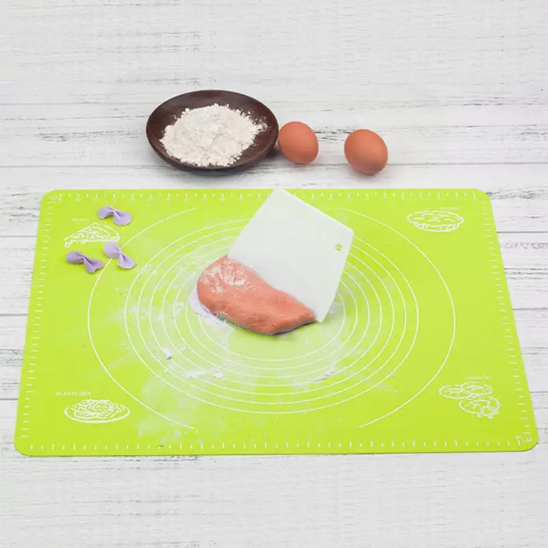

Silicone Rolling Fondant Mat Non-Stick Silicone Baking Cake Dough Fondant Rolling Kneading Mat Scale Table Grill Pad