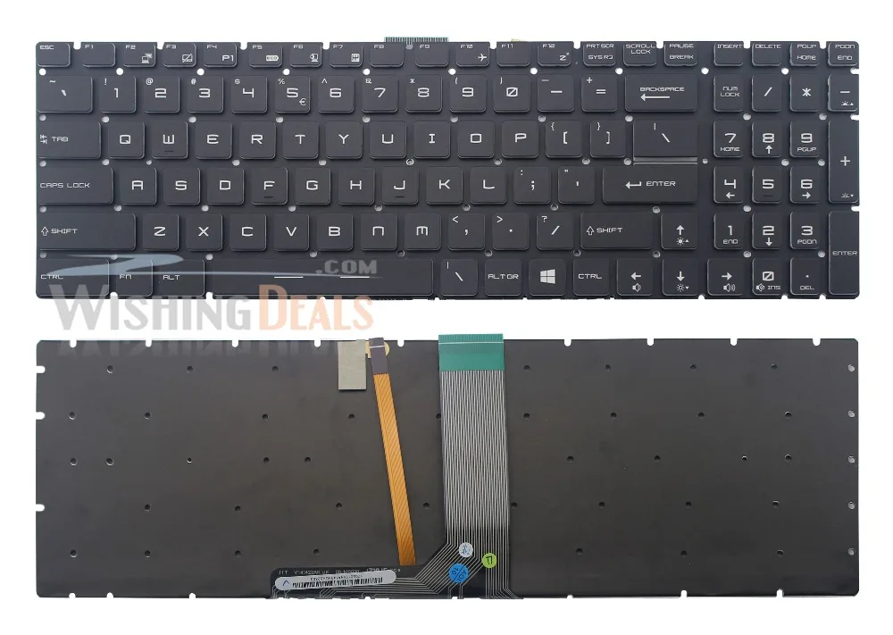 Цена за деньги! Новый для игровой MSI GE62 GE72 GS60 GS70 GT72 GT72S клавиатура с подсветкой США