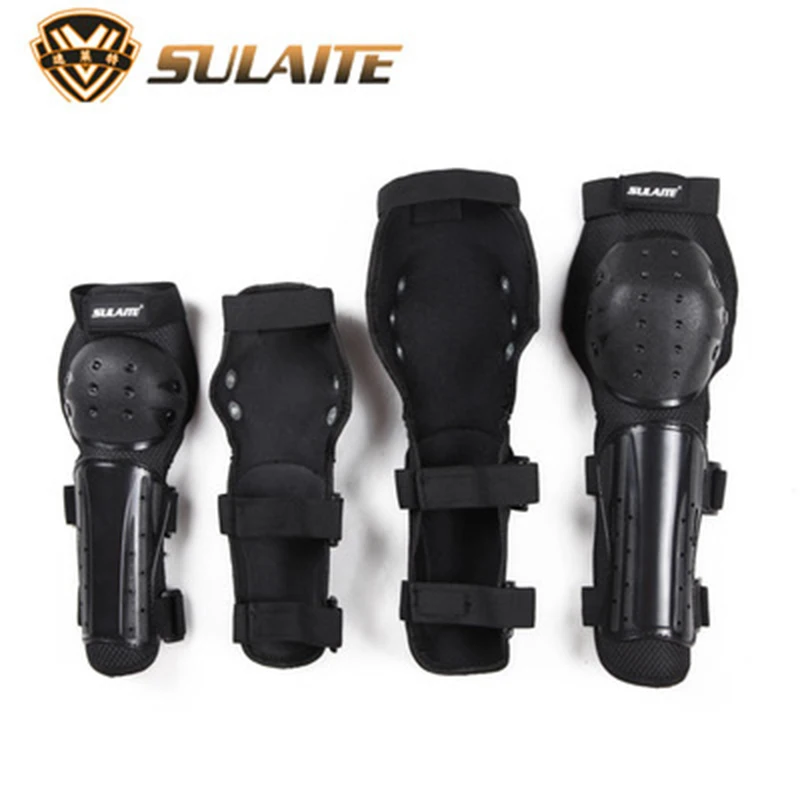 Sulaite 4 шт. мотоциклетные наколенники для мотокросса защитные шестерни катания на