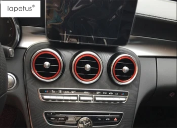 

Lapetus Accessories For Mercedes Benz C CLASS W205 2014 - 2017 Inner Air Conditioning AC Outlet Vent Molding Cover Kit Ring Trim