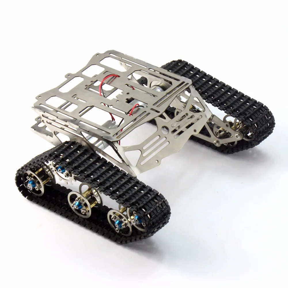

Metal Tank Robot Chassis Track Tank Crawler Chassis Wali with Motor Stainless Stee Smart DIY Toy F17340