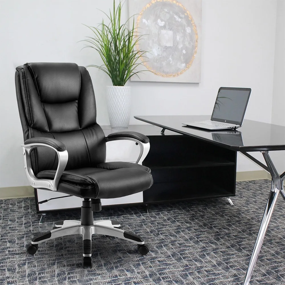 

Adjustable Tilt Angle High-Back Leather Executive Swivel Office Armchair Computer Chair Special Offer Staff Chair